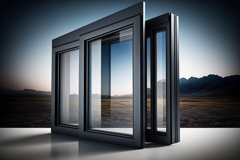 Modernes Aluminium Fenster im schlanken Schüco Rahmen